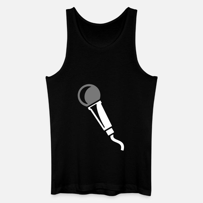 Mikrofon - Männer Bio Tank Top - Schwarz