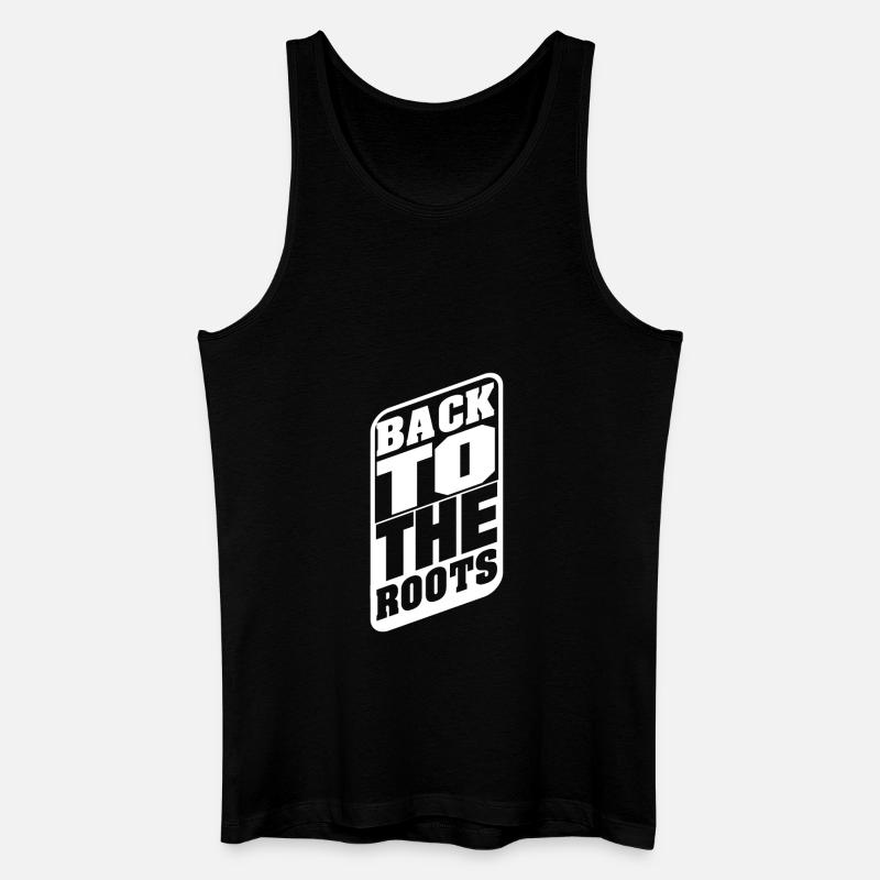 BackToTheRoots - Männer Bio Tank Top - Schwarz