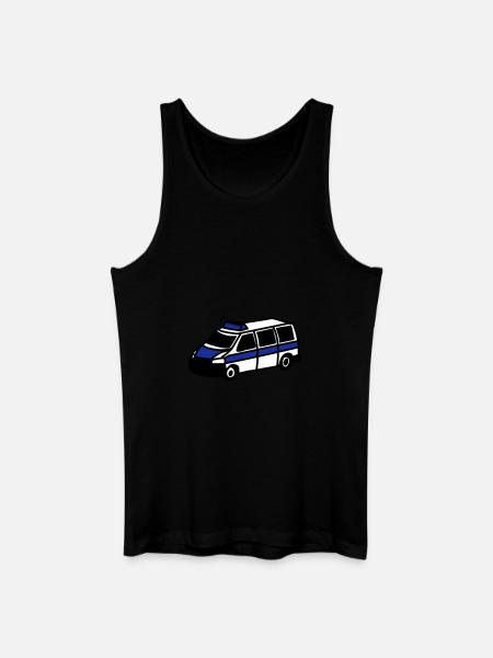 Polizeiwagen - Männer Bio Tank Top - Schwarz