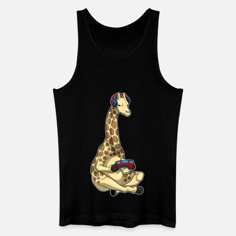 Giraffe Gamer Controller - Men’s Organic Tank Top - black