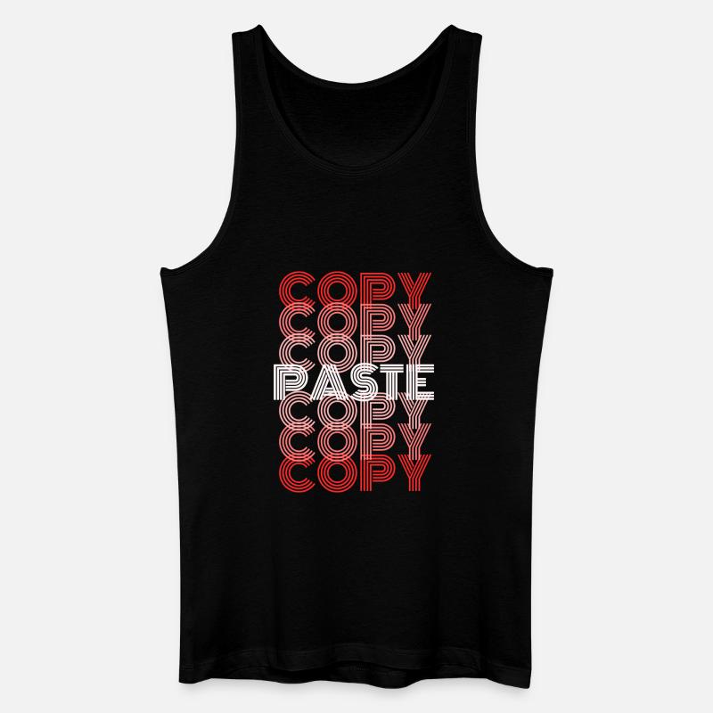 Copy Paste - Männer Bio Tank Top - Schwarz