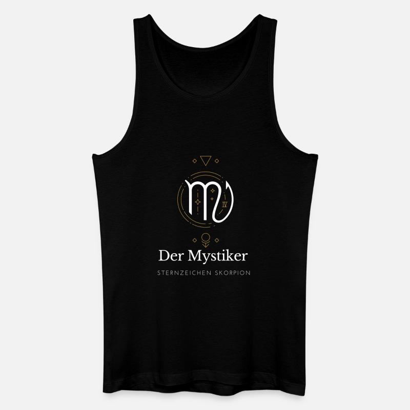 Der Mystiker - Sternzeichen Skorpion - Männer Bio Tank Top - Schwarz