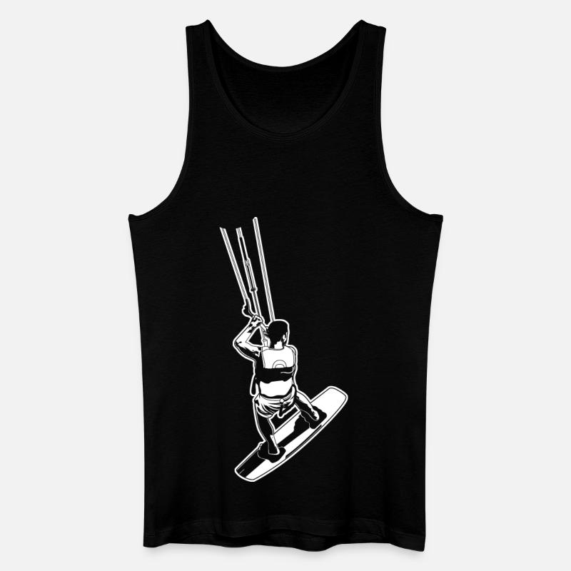 Kitesurfer - Männer Bio Tank Top - Schwarz
