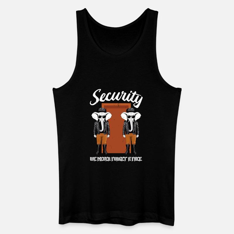 Security Elefanten - Männer Bio Tank Top - Schwarz