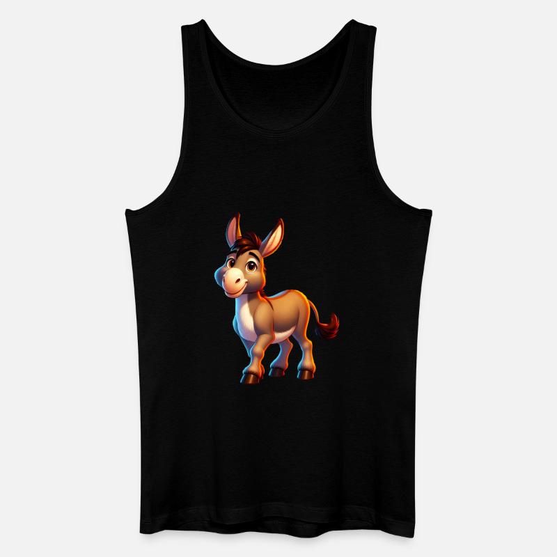 Esel-Maultier - Männer Bio Tank Top - Schwarz