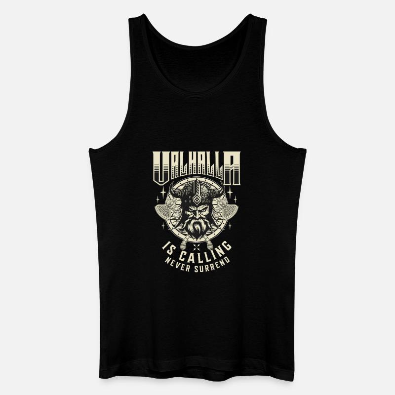 Valhalla is Calling - Männer Bio Tank Top - Schwarz