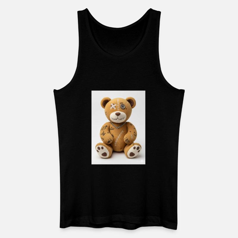 Teddy - Männer Bio Tank Top - Schwarz