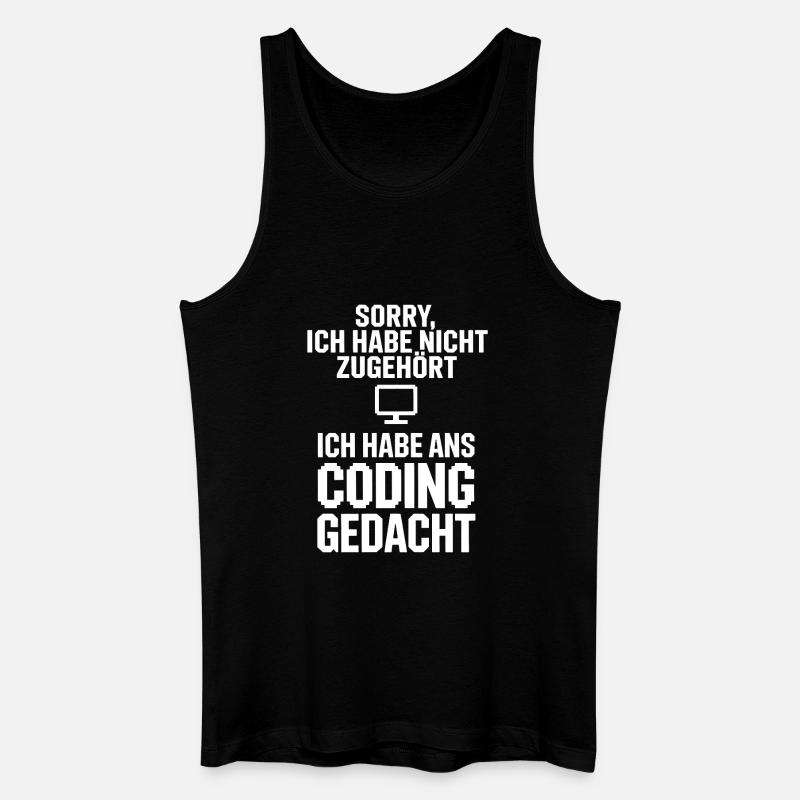 Entschuldigung Coding Kopf - Männer Bio Tank Top - Schwarz