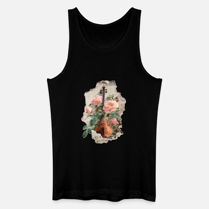 Geige Violine - Männer Bio Tank Top - Schwarz