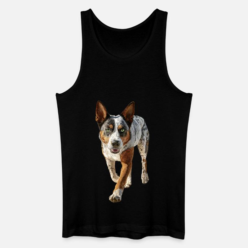 Australischer Treibhund - Männer Bio Tank Top - Schwarz