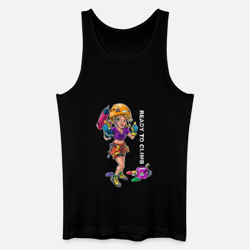 Bereit 00 zu klettern - Männer Bio Tank Top - Schwarz