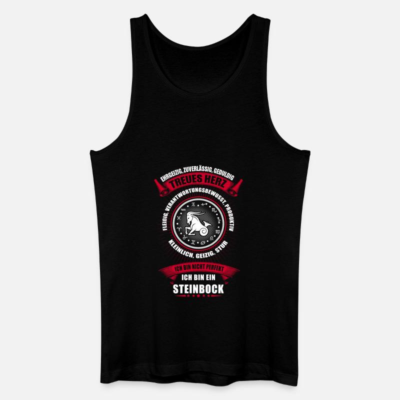 Steinbock Sternzeichen Horoskop - Männer Bio Tank Top - Schwarz