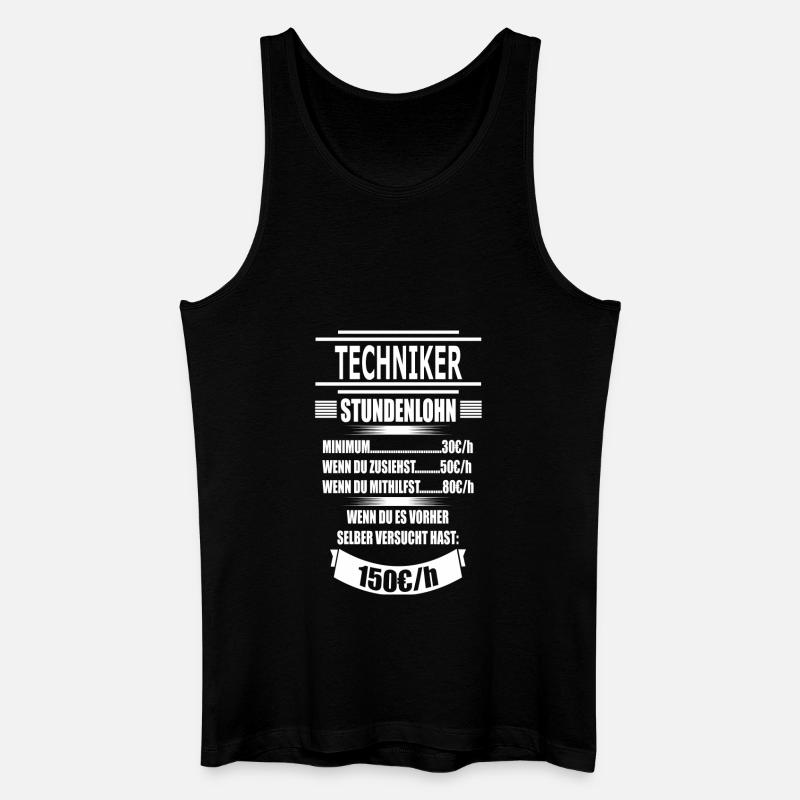 TECHNIKER - Männer Bio Tank Top - Schwarz