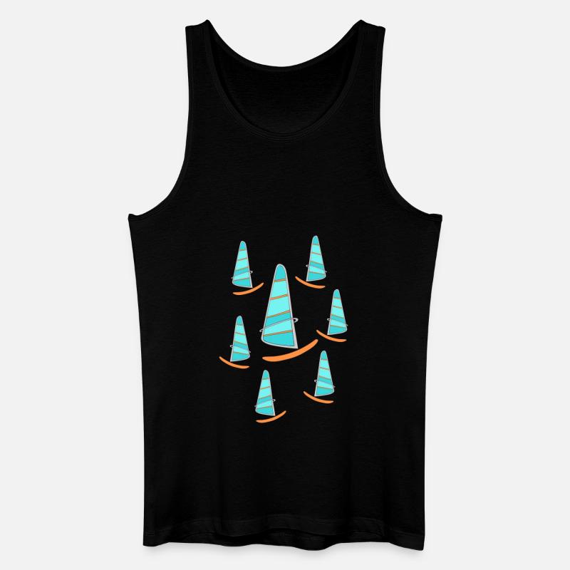 Windsurfing - Männer Bio Tank Top - Schwarz