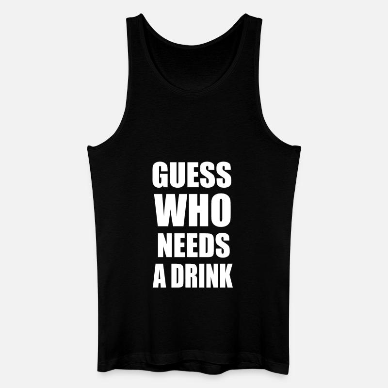 Getränke - Männer Bio Tank Top - Schwarz