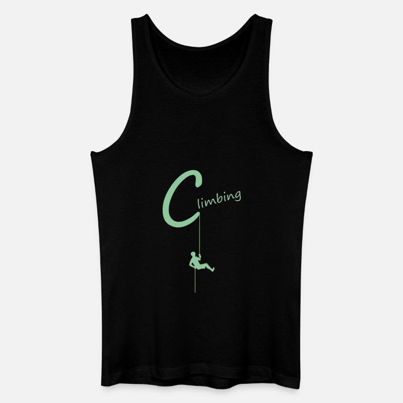 climb climbing - Männer Bio Tank Top - Schwarz