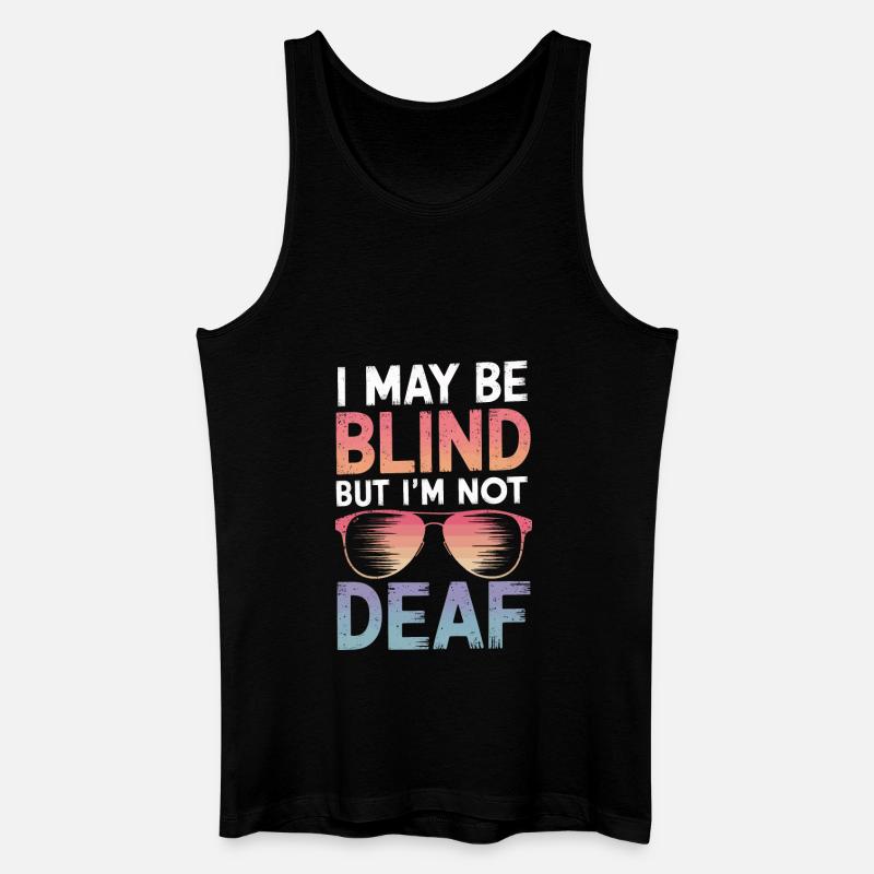 Blinde Blindheit Sehbehinderte Menschen - Männer Bio Tank Top - Schwarz