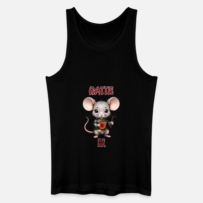 Ratte - chinesisches Sternzeichen - Astrologie - Männer Bio Tank Top - Schwarz