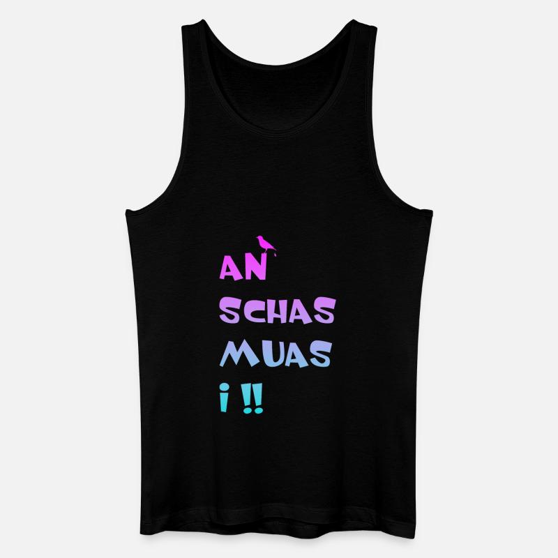 v - Männer Bio Tank Top - Schwarz