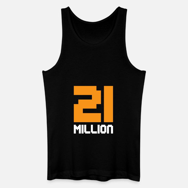 21 Millionen Bitcoin - Männer Bio Tank Top - Schwarz