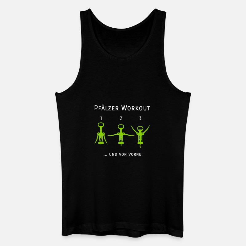 Pfälzer Workout - Männer Bio Tank Top - Schwarz