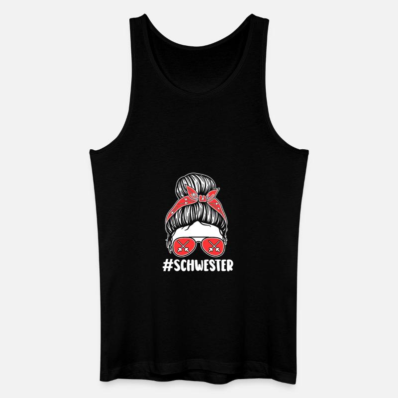 Fechter Schwester Fechten - Männer Bio Tank Top - Schwarz