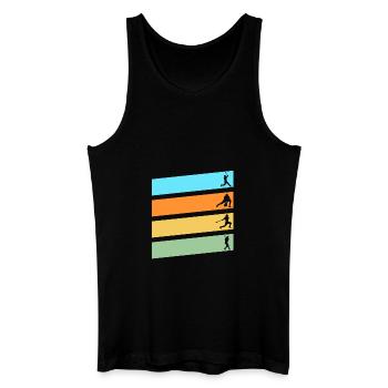 Joueur de baseball Baseball - Débardeur bio Homme - noir - Devant