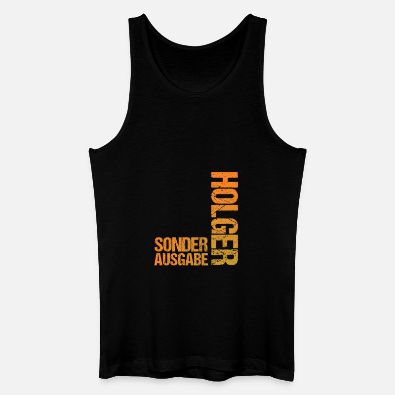 Holger - Männer Bio Tank Top - Schwarz