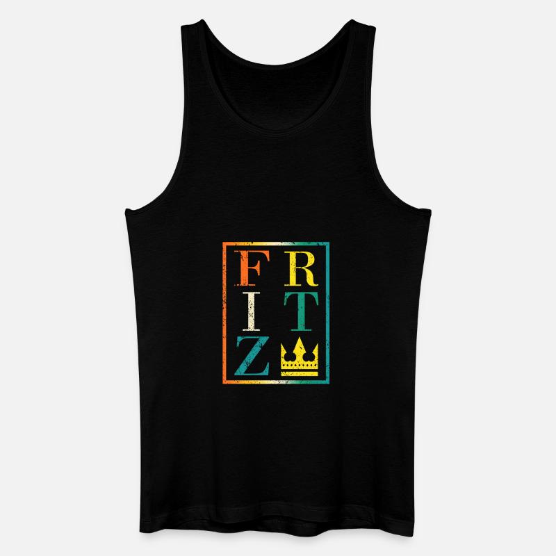 Fritz - Männer Bio Tank Top - Schwarz