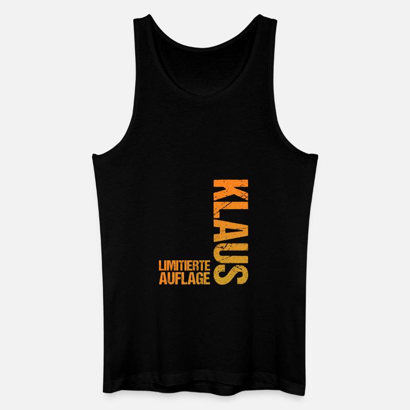 Klaus - Männer Bio Tank Top - Schwarz