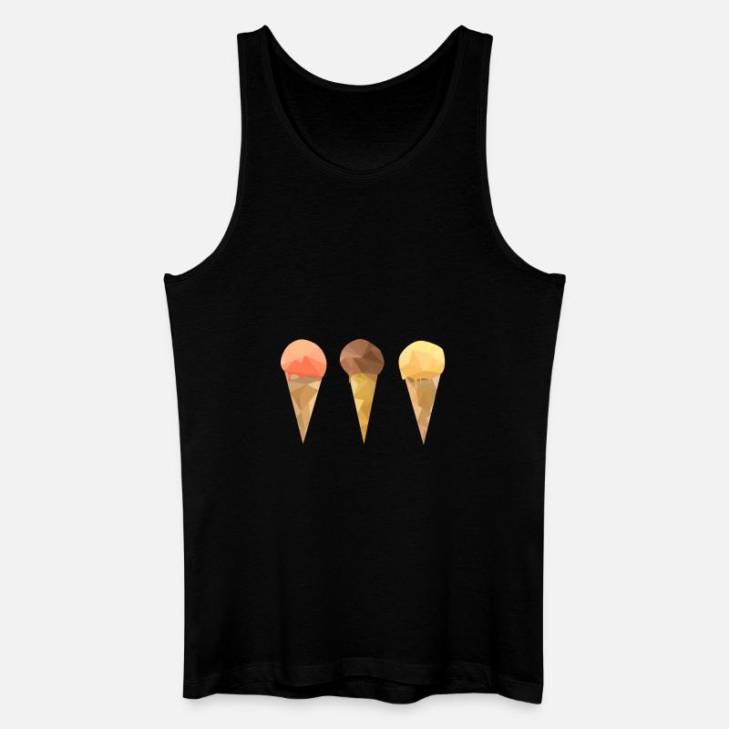 Low Poly Icecream - Männer Bio Tank Top - Schwarz