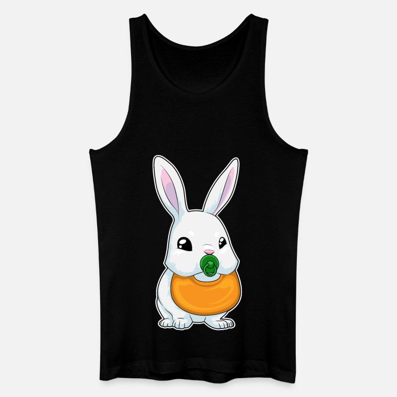 Bunny bib pacifier - Men’s Organic Tank Top - black