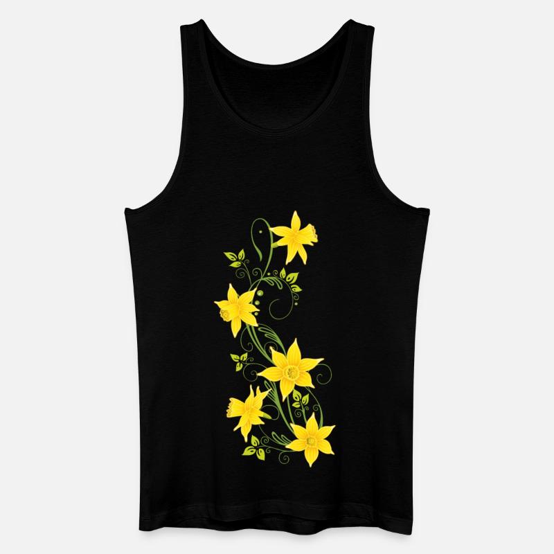 Easter, daffodils, daffodils, spring - Men’s Organic Tank Top - black