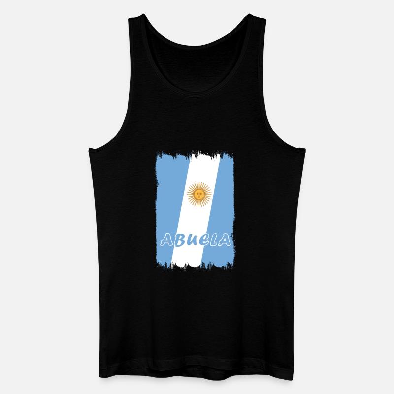 Argentinien Großmutter Design - Männer Bio Tank Top - Schwarz