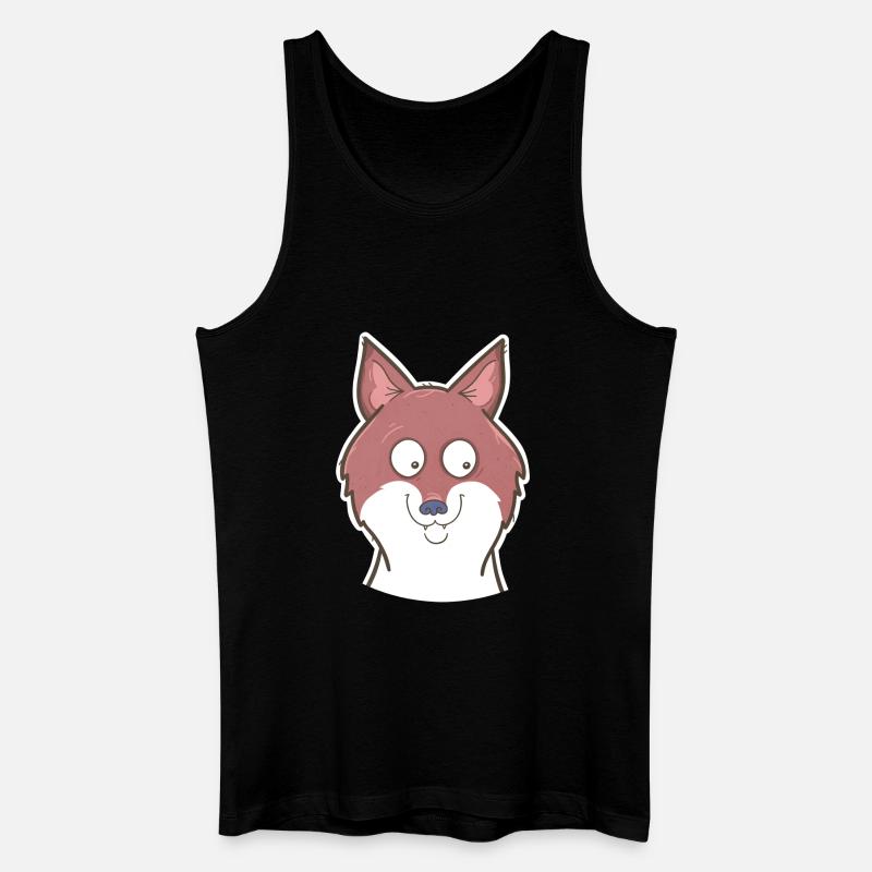 Fuchs - Männer Bio Tank Top - Schwarz
