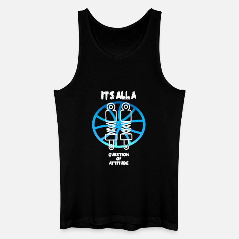 Fahrwerk Einstellung - Männer Bio Tank Top - Schwarz