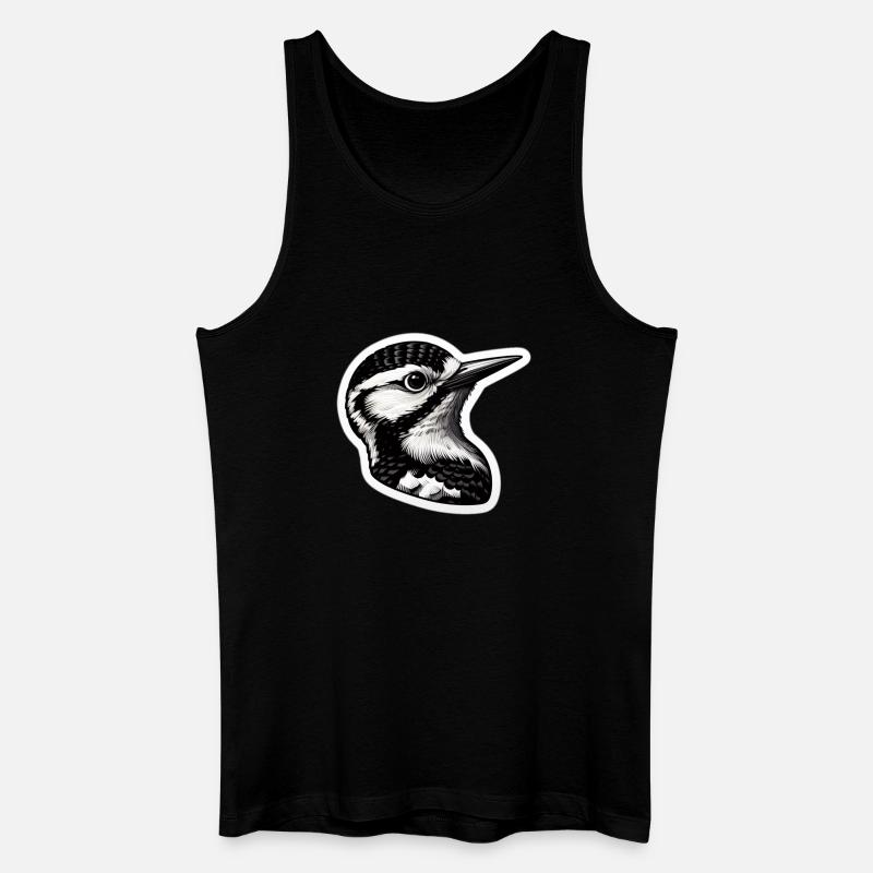 Specht - Männer Bio Tank Top - Schwarz