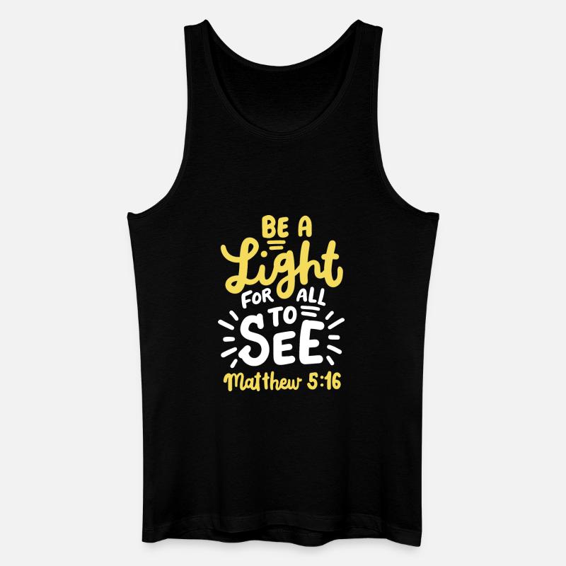 Christlich Bibelvers Motivation - Männer Bio Tank Top - Schwarz