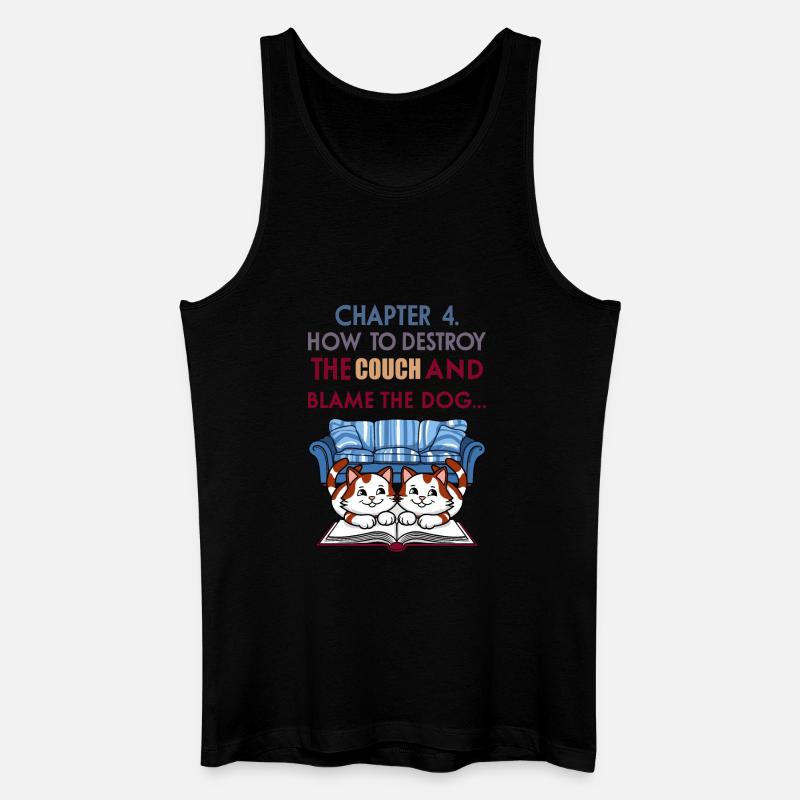 Schlaue Katzen - Männer Bio Tank Top - Schwarz