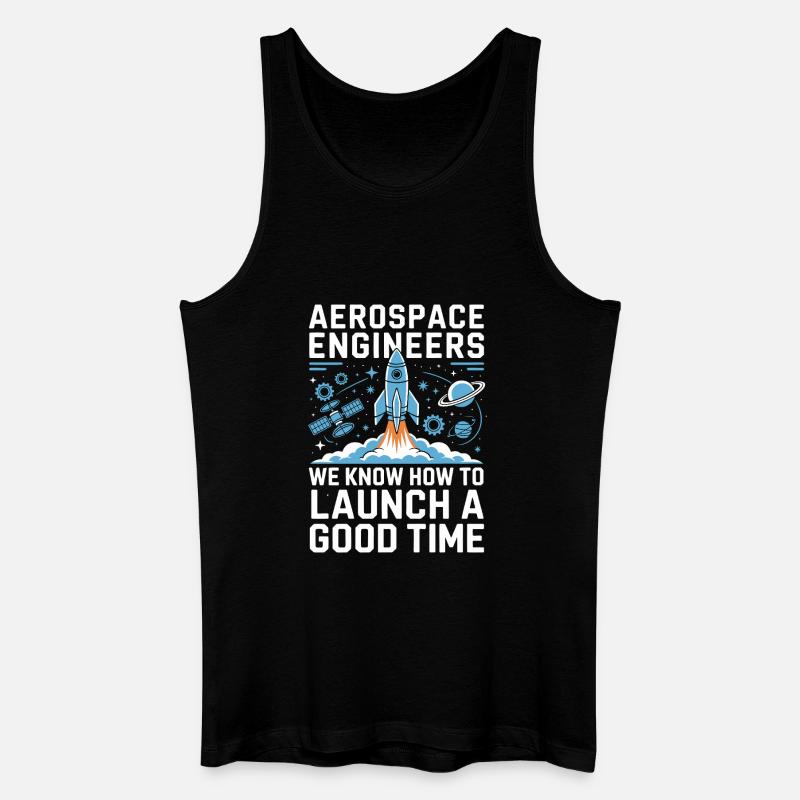 Aerospace Engineer Rocket Launch Humor - Männer Bio Tank Top - Schwarz