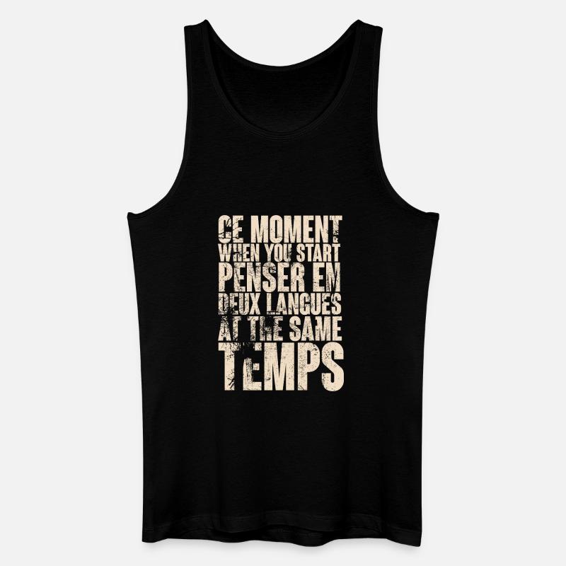 Inspiration durch zweisprachiges Denken - Männer Bio Tank Top - Schwarz