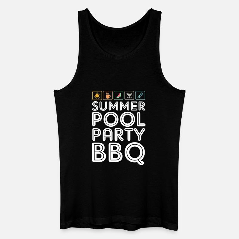 Pool Party - Männer Bio Tank Top - Schwarz
