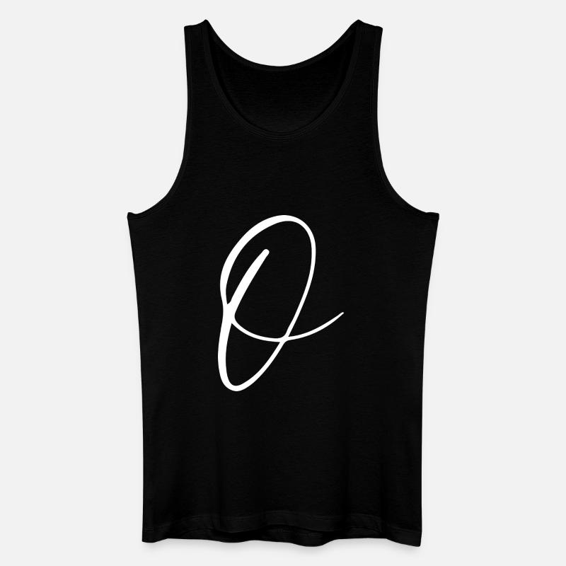 O - Männer Bio Tank Top - Schwarz
