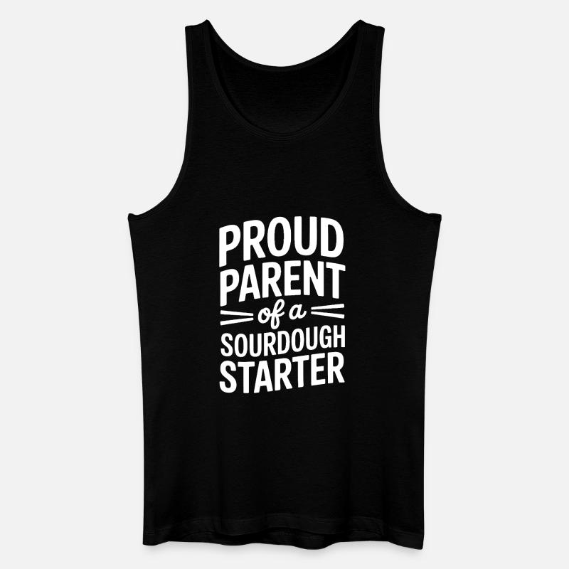 Stolzer Elternteil eines Sauerteigstarters - Männer Bio Tank Top - Schwarz