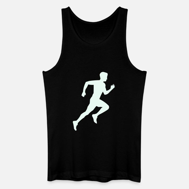 rennen_silhouette- - Männer Bio Tank Top - Schwarz
