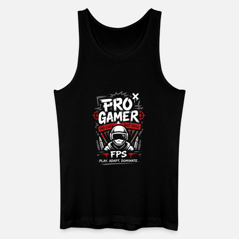 Pro Gamer One Shot Design - Männer Bio Tank Top - Schwarz