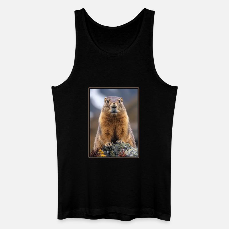 Murmeltiere Murmeltier - Männer Bio Tank Top - Schwarz