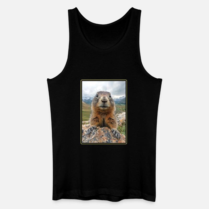 Murmeltiere Murmeltier - Männer Bio Tank Top - Schwarz