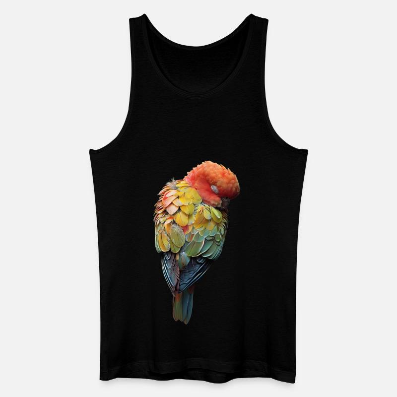 Papagei - Männer Bio Tank Top - Schwarz