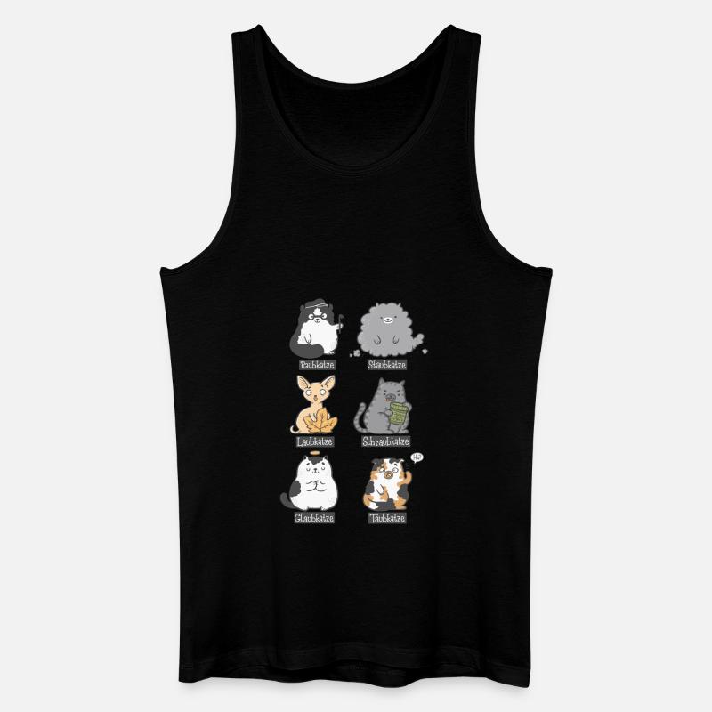 Aub-Katzen - Männer Bio Tank Top - Schwarz